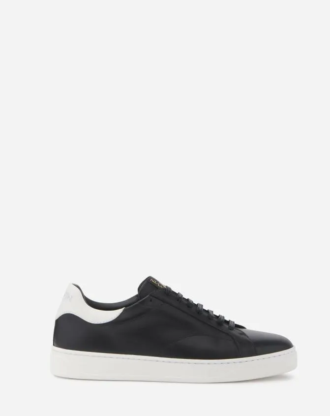 Men Sneakers Lanvin Ddb0 Leather Sneakers Blackwhite