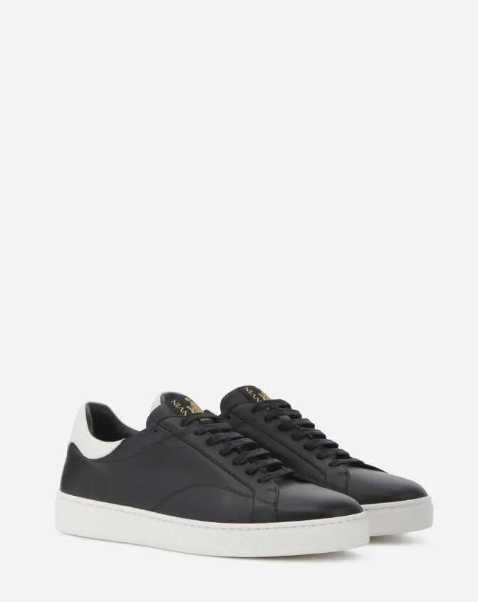 Men Sneakers Lanvin Ddb0 Leather Sneakers Blackwhite Men Sneakers Lanvin Ddb0 Leather Sneakers Blackwhite