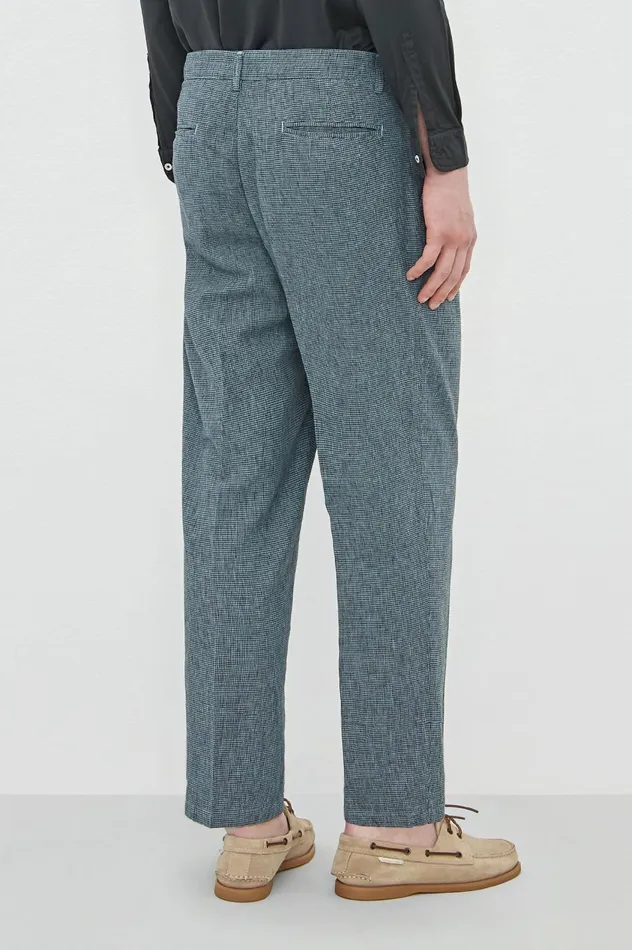 Men STAN 8211 Cotton Linen Trousers 8211 Avio Massimo Alba Trousers and Shorts Men STAN 8211 Cotton Linen Trousers 8211 Avio Massimo Alba Trousers and Shorts
