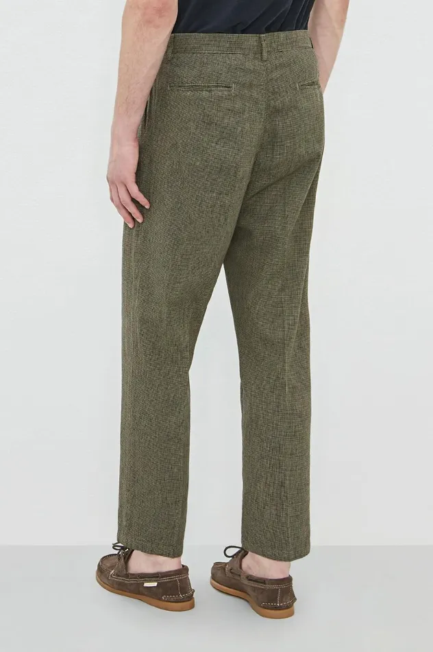 Men STAN 8211 Cotton Linen Trousers 8211 Fango Massimo Alba Trousers and Shorts