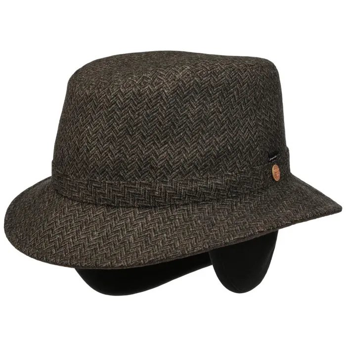 Men Stuart Classic Wool Sympatex Hat Brown Mayser Traveler Hats