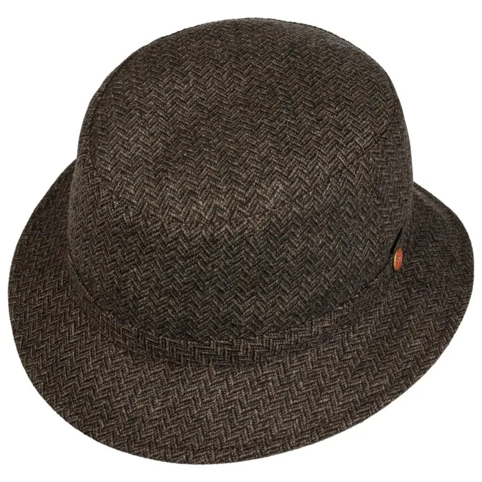 Men Stuart Classic Wool Sympatex Hat Brown Mayser Traveler Hats Men Stuart Classic Wool Sympatex Hat Brown Mayser Traveler Hats