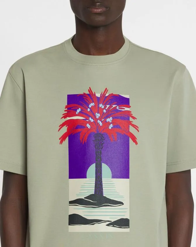 Men Tshirts and Polos Lanvin Printed TShirt Lin Men Tshirts and Polos Lanvin Printed TShirt Lin