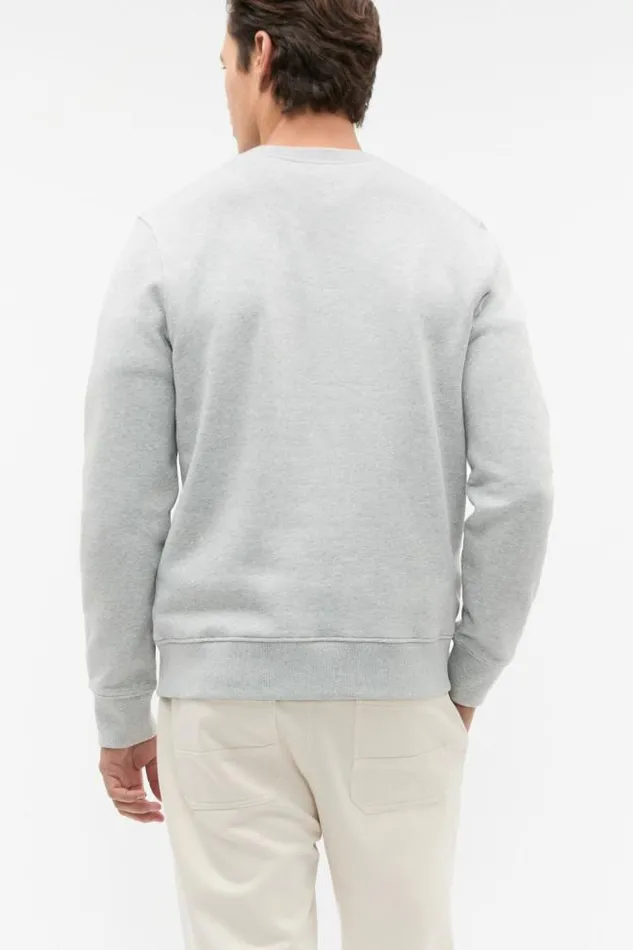 Men TShirts and Sweaters Seed Heritage Crew Sweatshirt Silver Marle