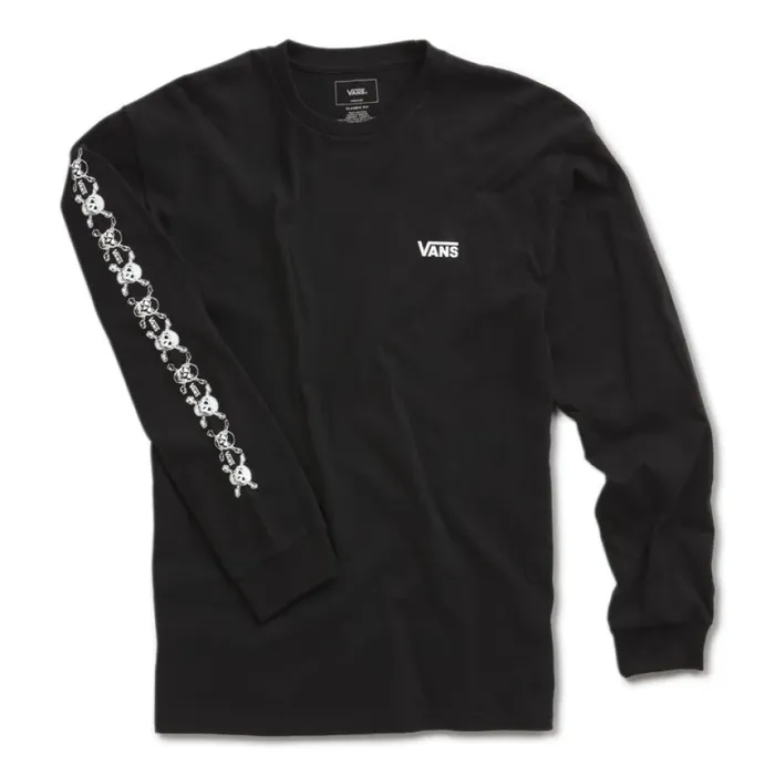 Men TShirts and Tanks Vans Anaheim Factory OG Skull Long Sleeve TShirt Black
