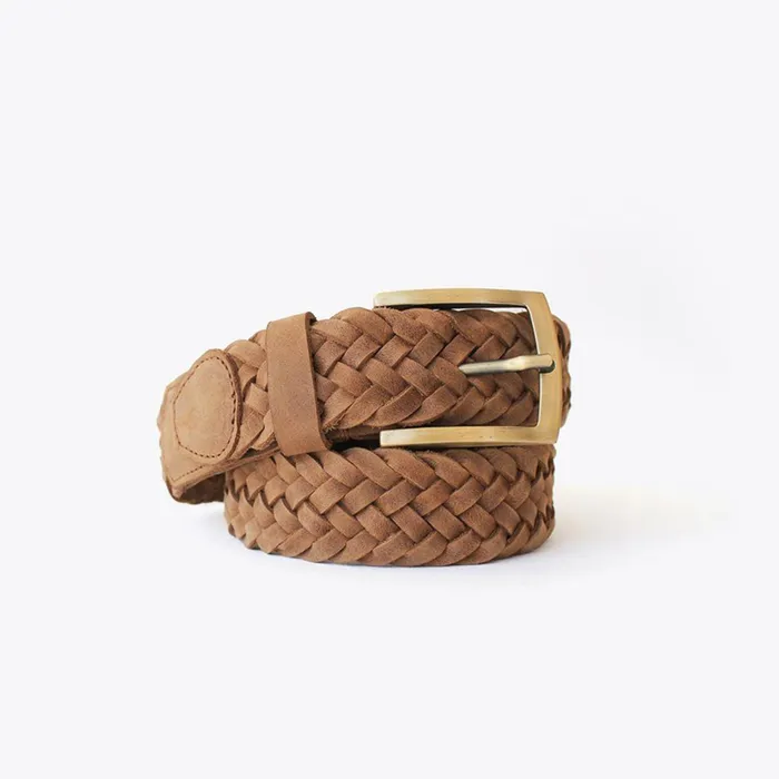 Men Teyo Woven Belt Tobacco Nisolo Belts