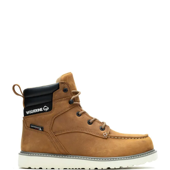 Men Trade Wedge 6034MocToe Work Boot Wheat Wolverine Soft Toe