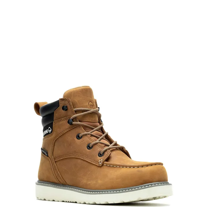 Men Trade Wedge 6034MocToe Work Boot Wheat Wolverine Soft Toe