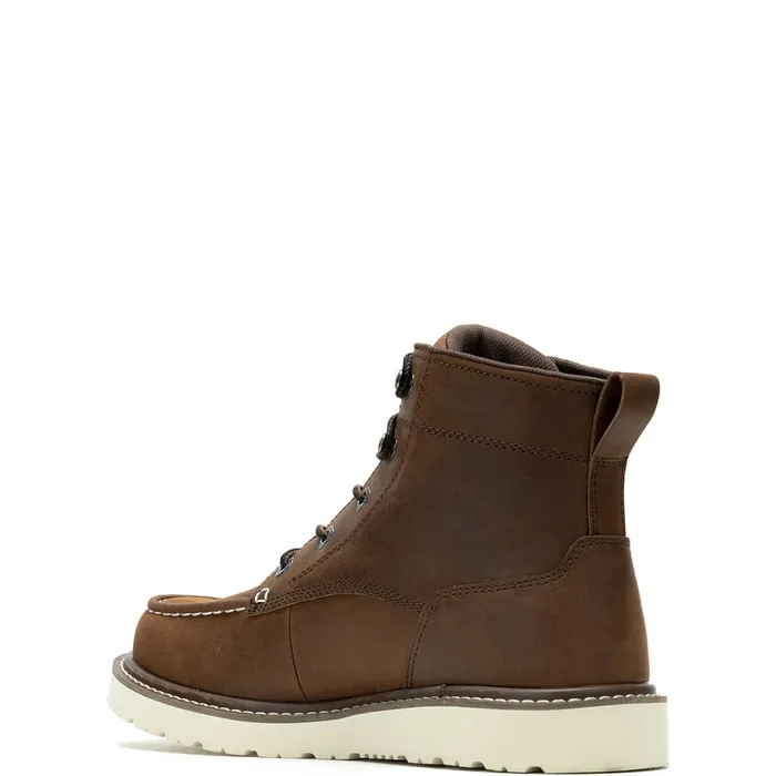 Men Trade Wedge Unlined 6034MocToe Work Boot Dark Brown Wolverine Soft Toe