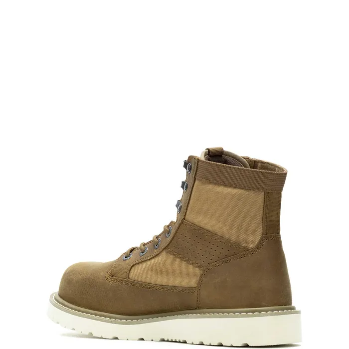 Men Trade Wedge Unlined Canvas 6034CompositeToe Work Boot Coyote Wolverine Safety Toe