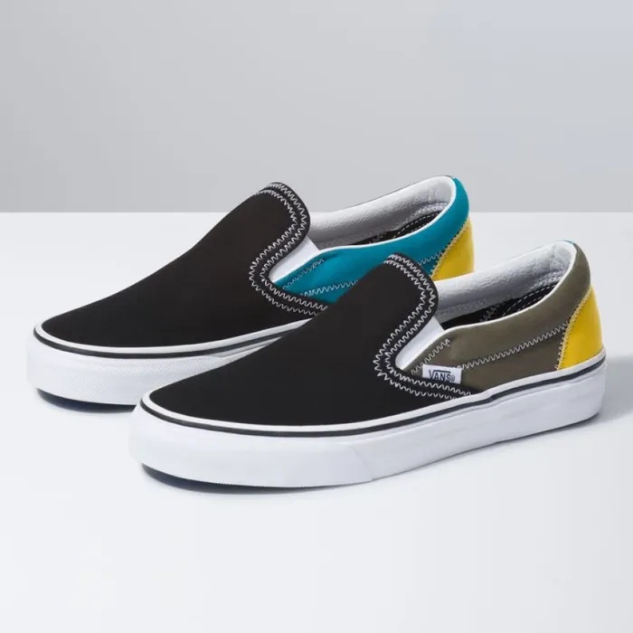 Men Vans Zig Zag Classic SlipOn MultiTrue White Classics Shoes
