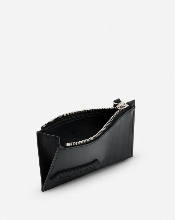 Men Wallets and Small Leather Goods Lanvin Signature Leather Cardholder Black Men Wallets and Small Leather Goods Lanvin Signature Leather Cardholder Black