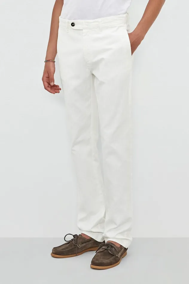 Men WINCH2 8211 Cotton Linen Panama Trousers 8211 Bianco Massimo Alba Trousers and Shorts Men WINCH2 8211 Cotton Linen Panama Trousers 8211 Bianco Massimo Alba Trousers and Shorts