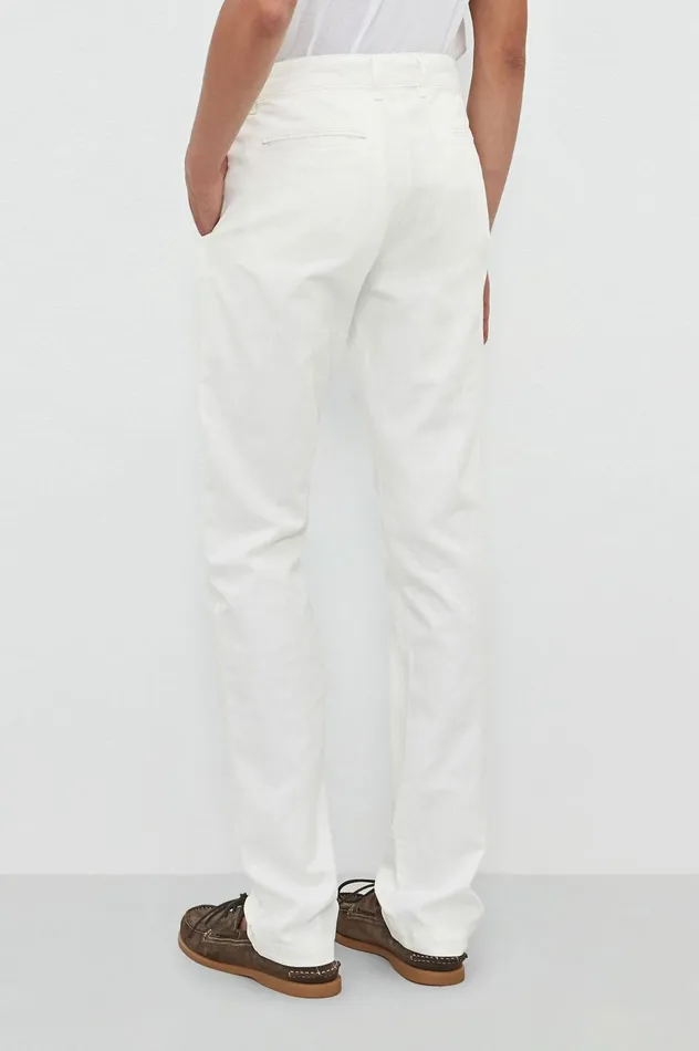 Men WINCH2 8211 Cotton Linen Panama Trousers 8211 Bianco Massimo Alba Trousers and Shorts Men WINCH2 8211 Cotton Linen Panama Trousers 8211 Bianco Massimo Alba Trousers and Shorts