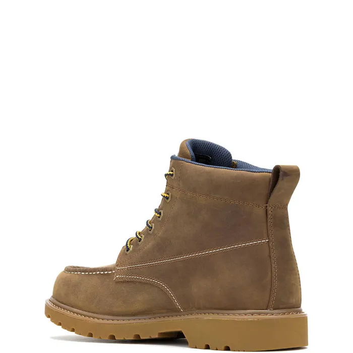 Men Wolverine X Valiant University Of Michigan Floorhand Moc Toe Work Boot Tan Wolverine Soft Toe
