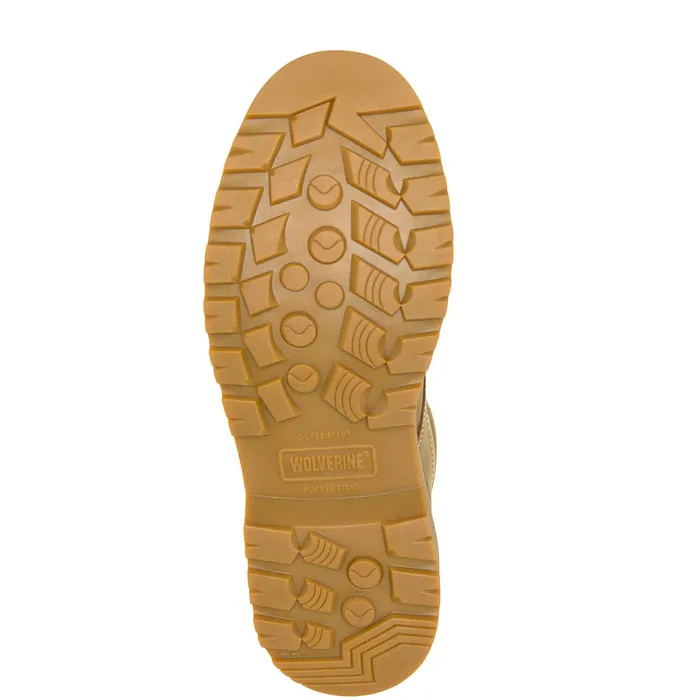 Men Wolverine X Valiant University Of Michigan Floorhand Moc Toe Work Boot Tan Wolverine Soft Toe