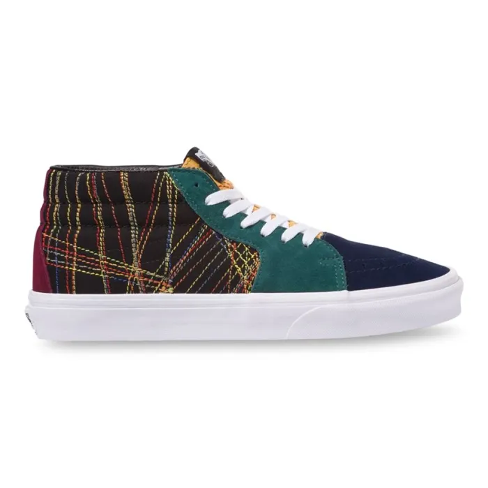 MenWomen Classics Shoes Vans Frenzy Sk8Mid Dark Rainbow MenWomen Classics Shoes Vans Frenzy Sk8Mid Dark Rainbow
