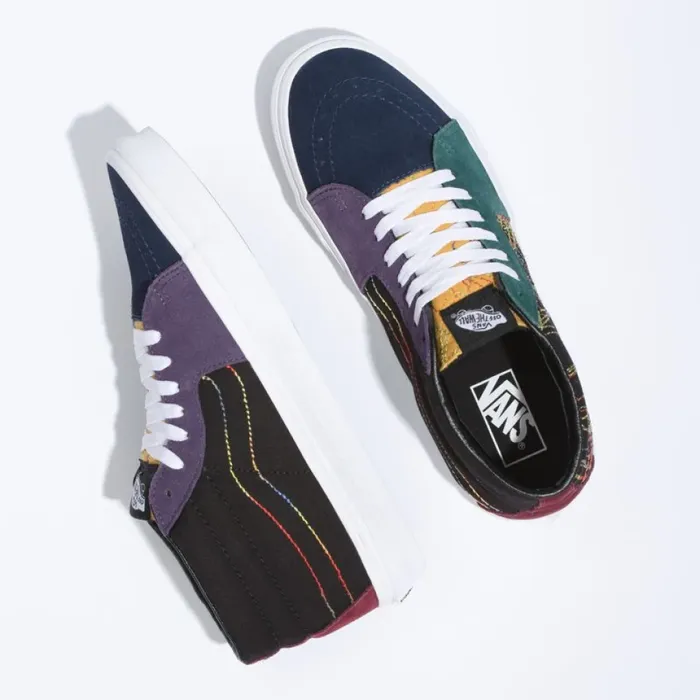 MenWomen Classics Shoes Vans Frenzy Sk8Mid Dark Rainbow MenWomen Classics Shoes Vans Frenzy Sk8Mid Dark Rainbow