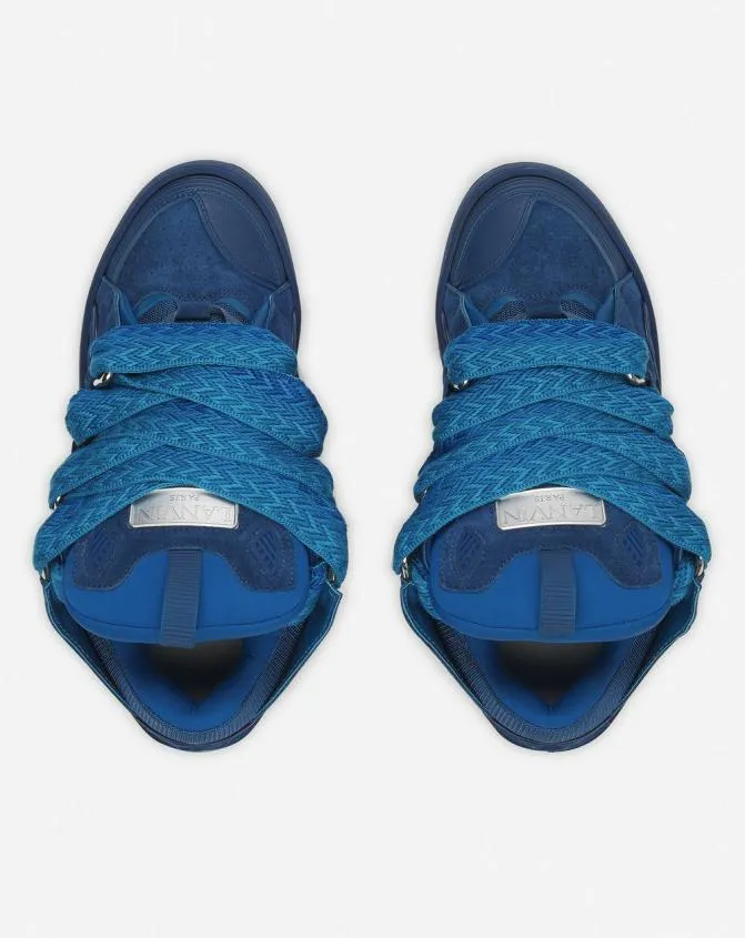 MenWomen Curb Lanvin Curb Leather Sneakers Petrol Blue MenWomen Curb Lanvin Curb Leather Sneakers Petrol Blue