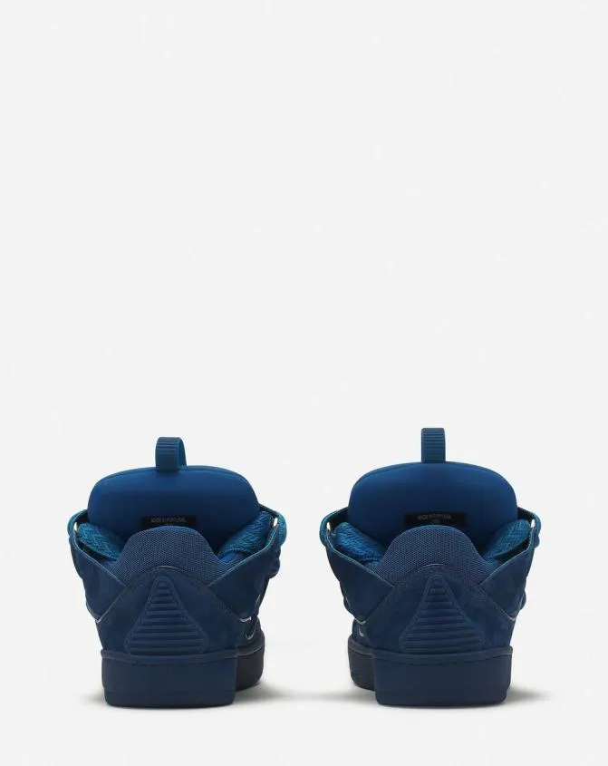 MenWomen Curb Lanvin Curb Leather Sneakers Petrol Blue MenWomen Curb Lanvin Curb Leather Sneakers Petrol Blue