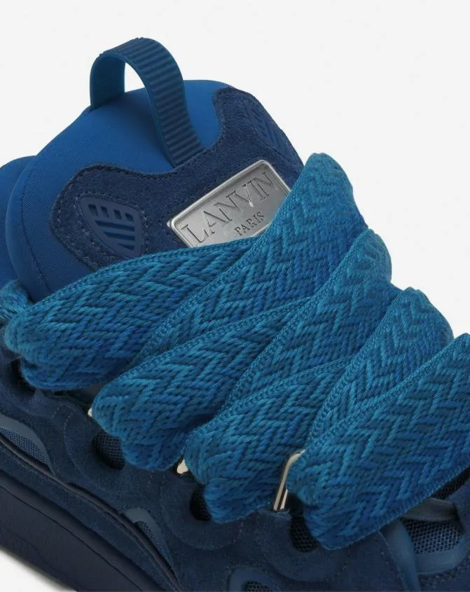 MenWomen Curb Lanvin Curb Leather Sneakers Petrol Blue MenWomen Curb Lanvin Curb Leather Sneakers Petrol Blue