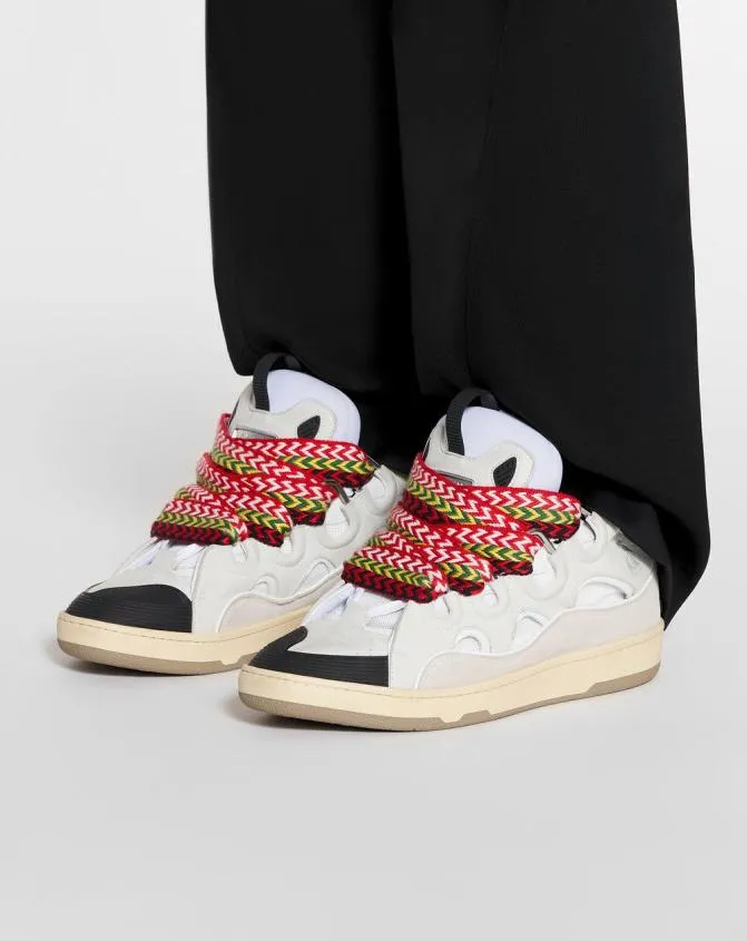 MenWomen Curb Lanvin Leather Curb Sneakers White MenWomen Curb Lanvin Leather Curb Sneakers White