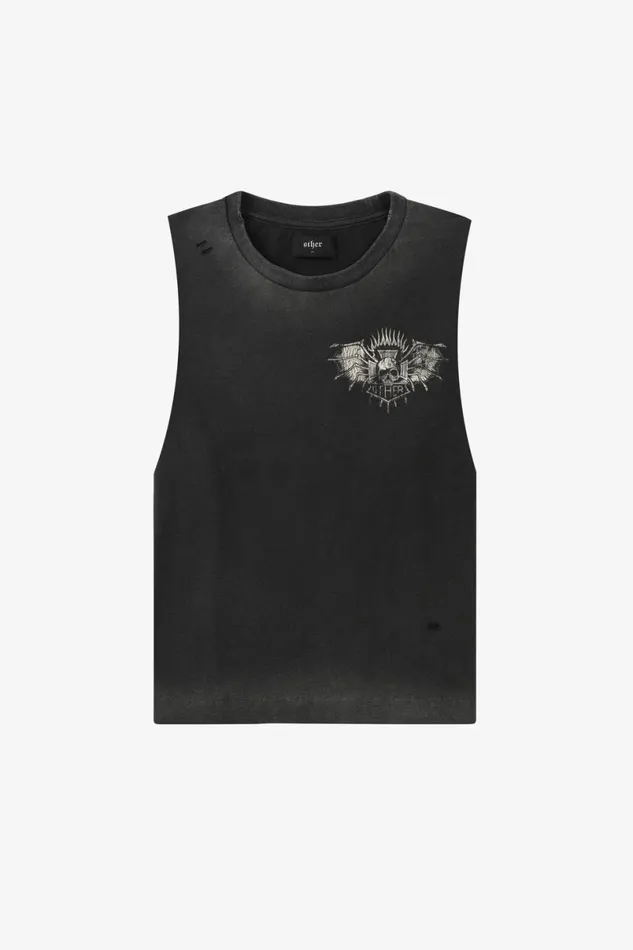 MenWomen Death Skull Mono Vintage Tank OTHER TANKS and VESTS