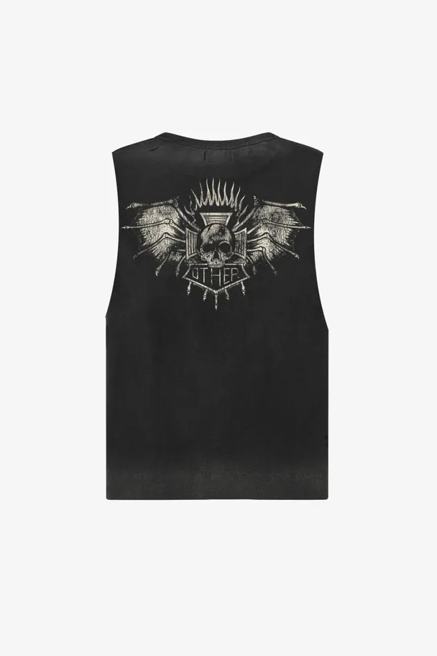 MenWomen Death Skull Mono Vintage Tank OTHER TANKS and VESTS