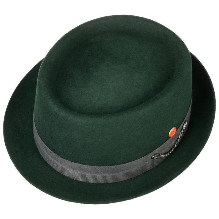 MenWomen Gareth Soft Pork Pie Wool Hat Dark Green Mayser Felt Hats MenWomen Gareth Soft Pork Pie Wool Hat Dark Green Mayser Felt Hats