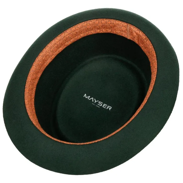 MenWomen Gareth Soft Pork Pie Wool Hat Dark Green Mayser Felt Hats MenWomen Gareth Soft Pork Pie Wool Hat Dark Green Mayser Felt Hats