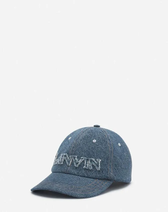 MenWomen Hats Lanvin Cap In Denim Denim Blue MenWomen Hats Lanvin Cap In Denim Denim Blue