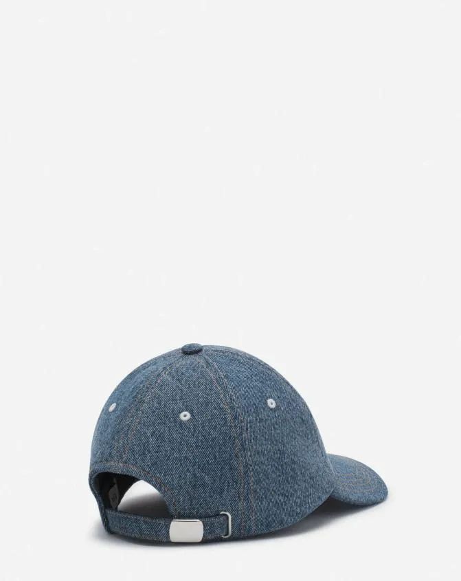 MenWomen Hats Lanvin Cap In Denim Denim Blue MenWomen Hats Lanvin Cap In Denim Denim Blue