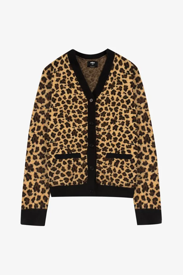 MenWomen Leopard Cardigan Blonde OTHER KNITWEAR