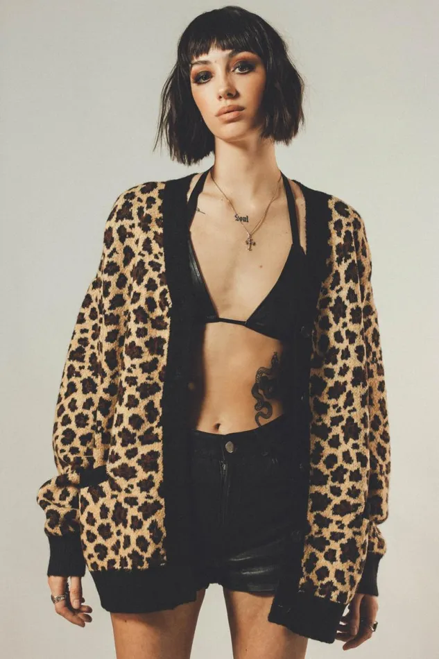 MenWomen Leopard Cardigan Blonde OTHER KNITWEAR MenWomen Leopard Cardigan Blonde OTHER KNITWEAR