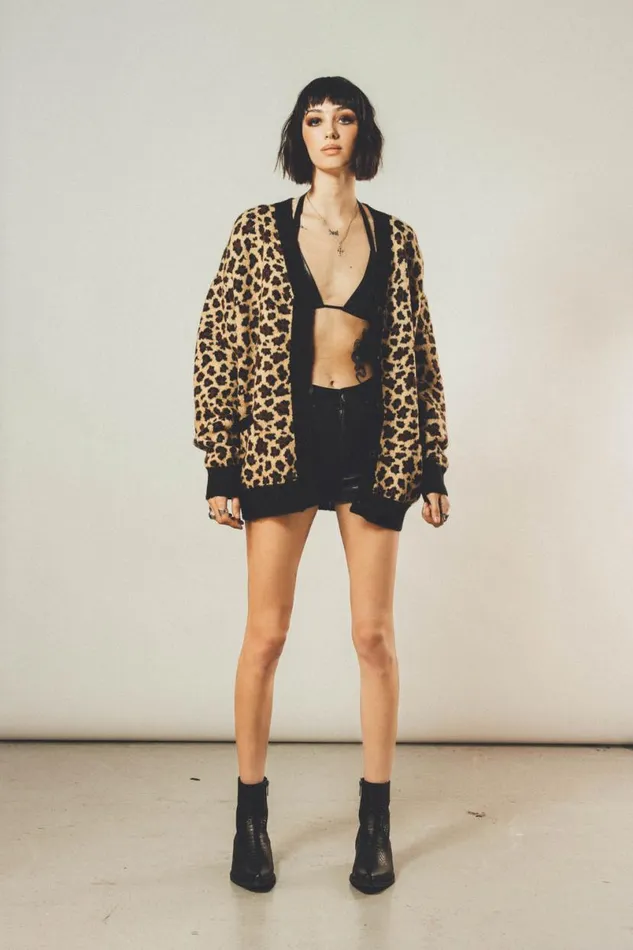 MenWomen Leopard Cardigan Blonde OTHER KNITWEAR MenWomen Leopard Cardigan Blonde OTHER KNITWEAR