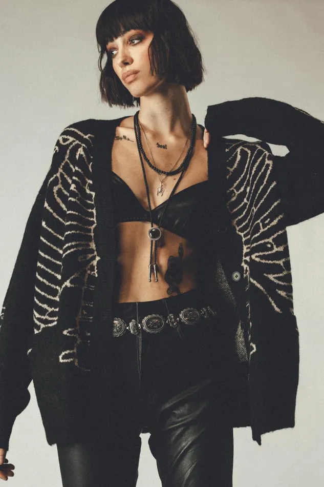 MenWomen Reverse Skeleton Cardigan OTHER KNITWEAR