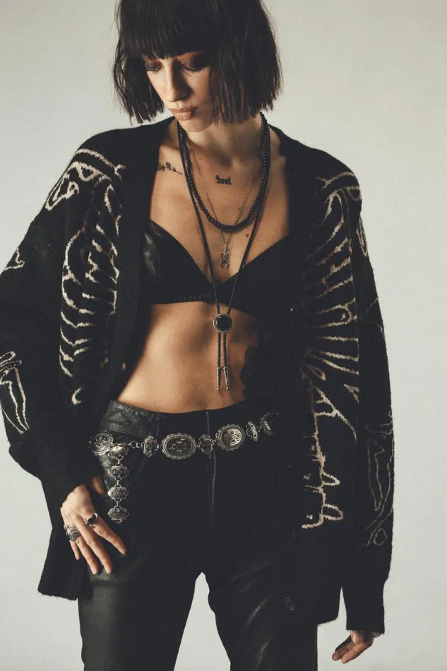 MenWomen Reverse Skeleton Cardigan OTHER KNITWEAR