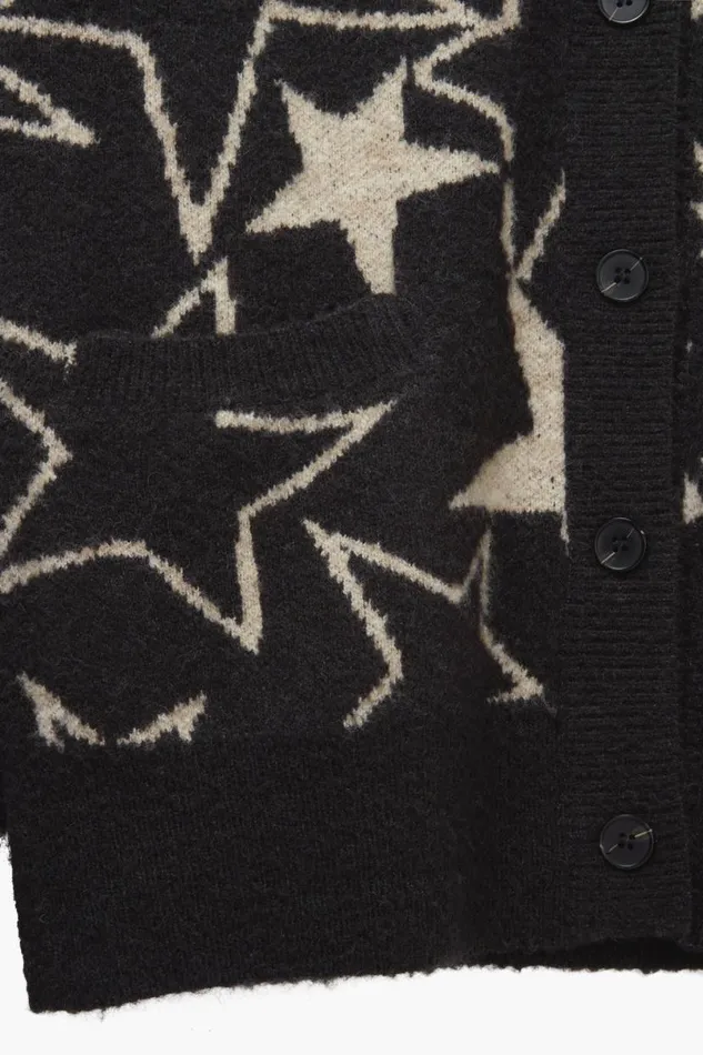 MenWomen The Graffiti Star Cardigan Black OTHER KNITWEAR