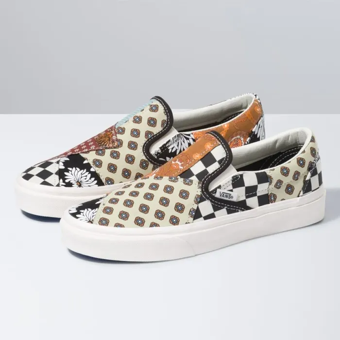 MenWomen Tiger Patchwork Classic SlipOn BlackTrue White Classics Shoes Vans