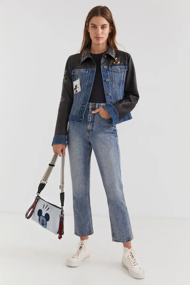 Mickey Mouse Hybrid Quilted Jacket Women Desigual Jackets