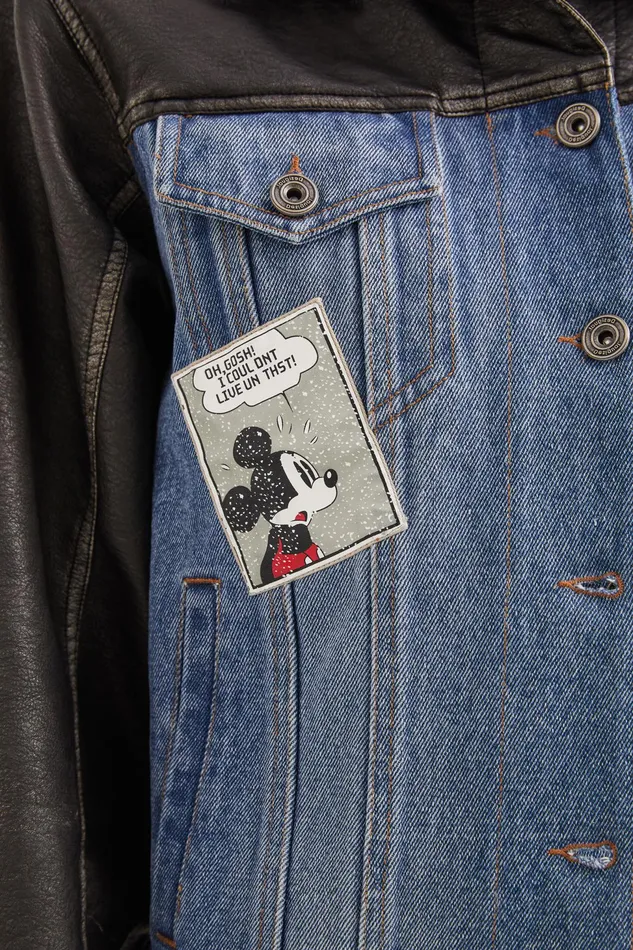 Mickey Mouse Hybrid Quilted Jacket Women Desigual Jackets
