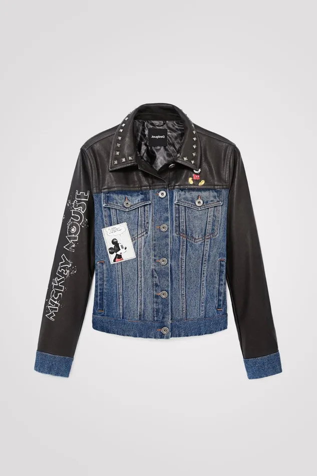 Mickey Mouse Hybrid Quilted Jacket Women Desigual Jackets