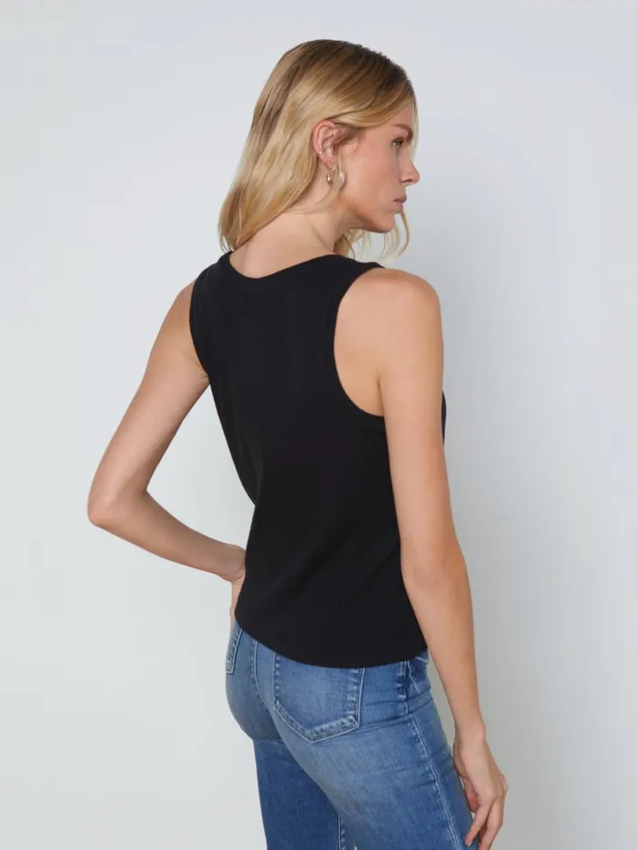 Mikaela Cotton Tank Black Women L039Agence Camisoles and Tanks Mikaela Cotton Tank Black Women L039Agence Camisoles and Tanks