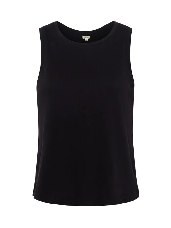 Mikaela Cotton Tank Black Women L039Agence Camisoles and Tanks Mikaela Cotton Tank Black Women L039Agence Camisoles and Tanks