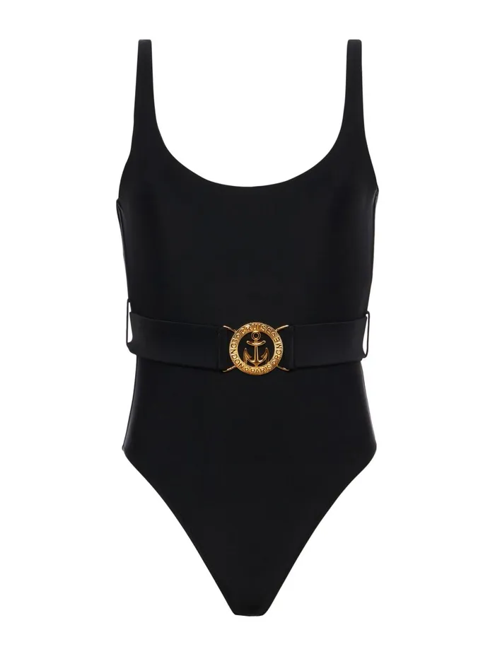 Mila Belted OnePiece Swimsuit Black Women L039Agence Swimwear Mila Belted OnePiece Swimsuit Black Women L039Agence Swimwear