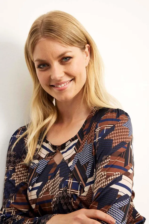 MILA BLOUSE 15916 501 Blue 501 Women IN FRONT BLOUSES SHIRTS
