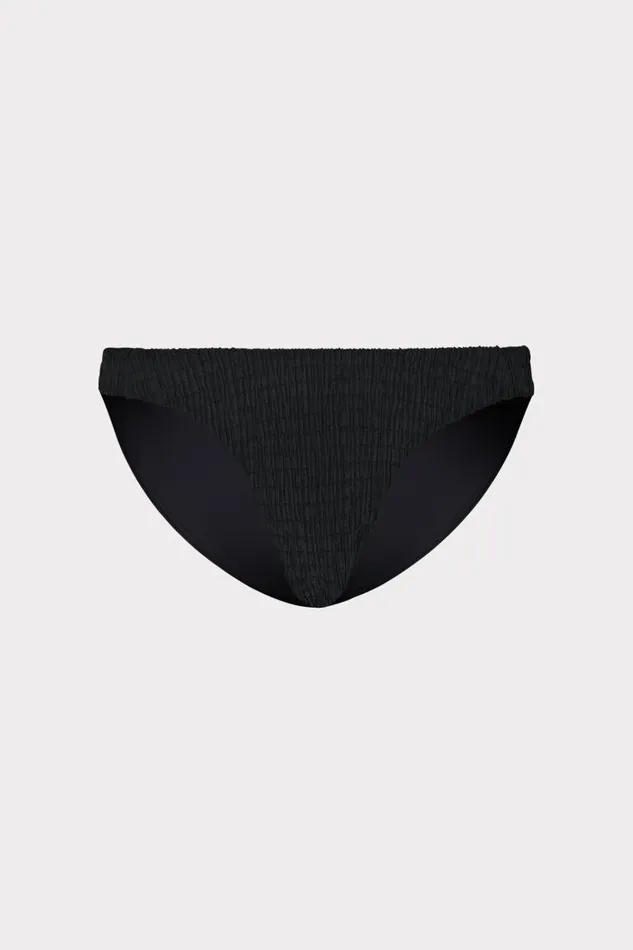 Milly Bikinis Women Bikini Bottom With Smocking Black