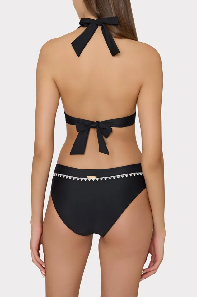 Milly Bikinis Women Crochet Stitch Bikini Bottom Blackwhite Milly Bikinis Women Crochet Stitch Bikini Bottom Blackwhite
