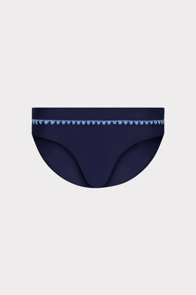Milly Bikinis Women Crochet Stitch Bikini Bottom Navyblue