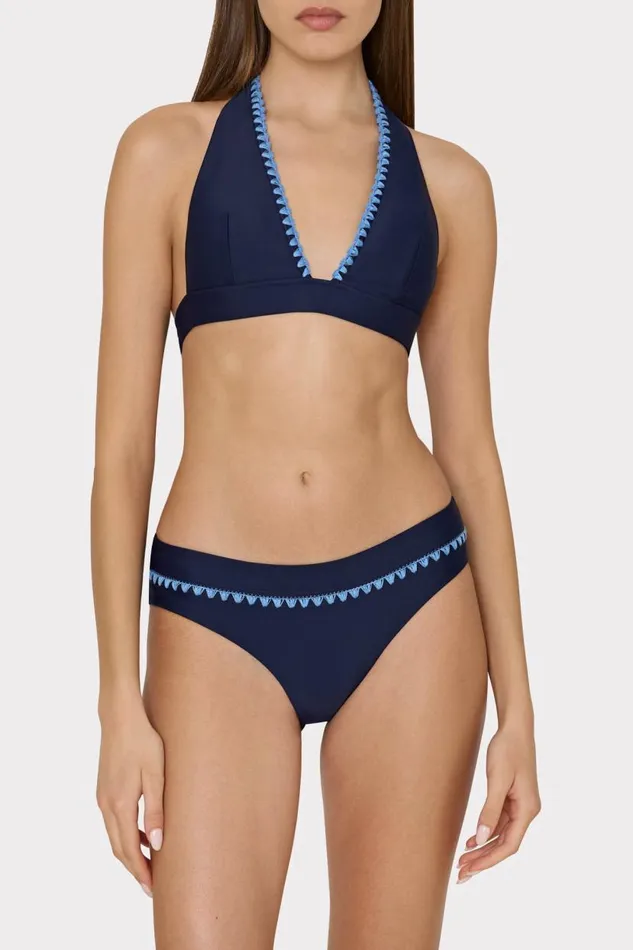 Milly Bikinis Women Crochet Stitch Bikini Bottom Navyblue Milly Bikinis Women Crochet Stitch Bikini Bottom Navyblue